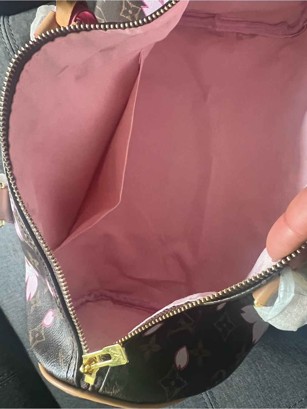 Louis Vuitton Monogram Sakura Speedy 30 Pink Floral Satchel - Picture 4 of 5